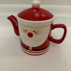 Santa clause teapot ceramic